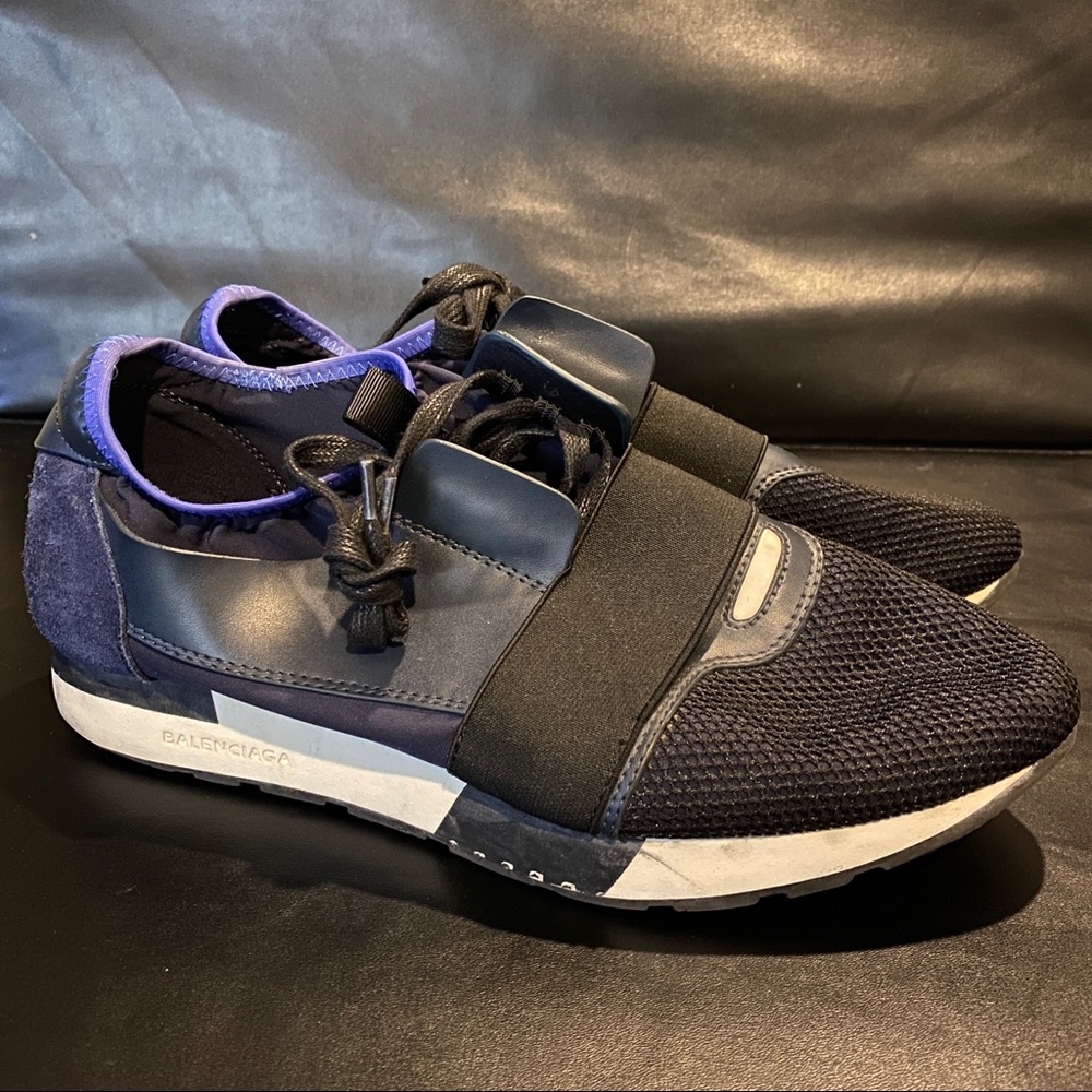 Balenciaga Race Runner Shoes Blue size 9.5